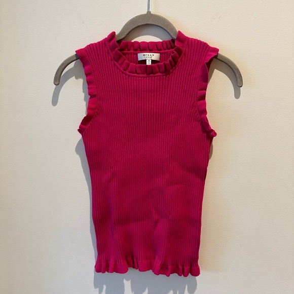 Milly Minis Sleeveless High Neck Ruffle Sweater Size 14 (kids)